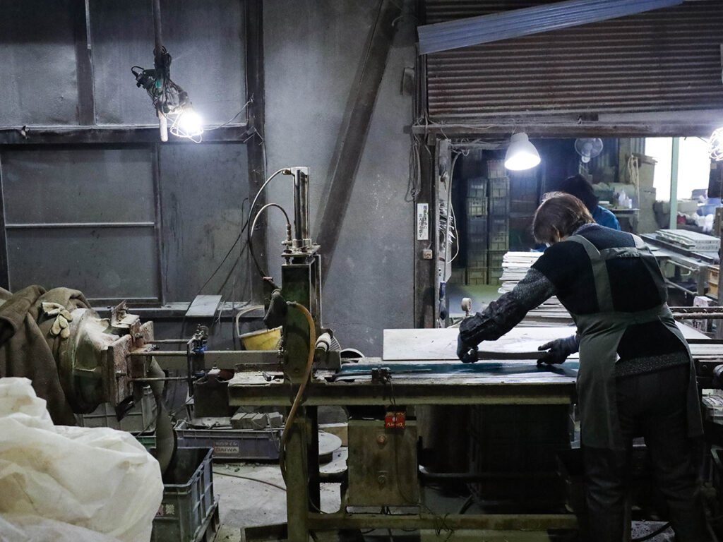 Crafted through a blend of mechanical precision and skilled handwork.